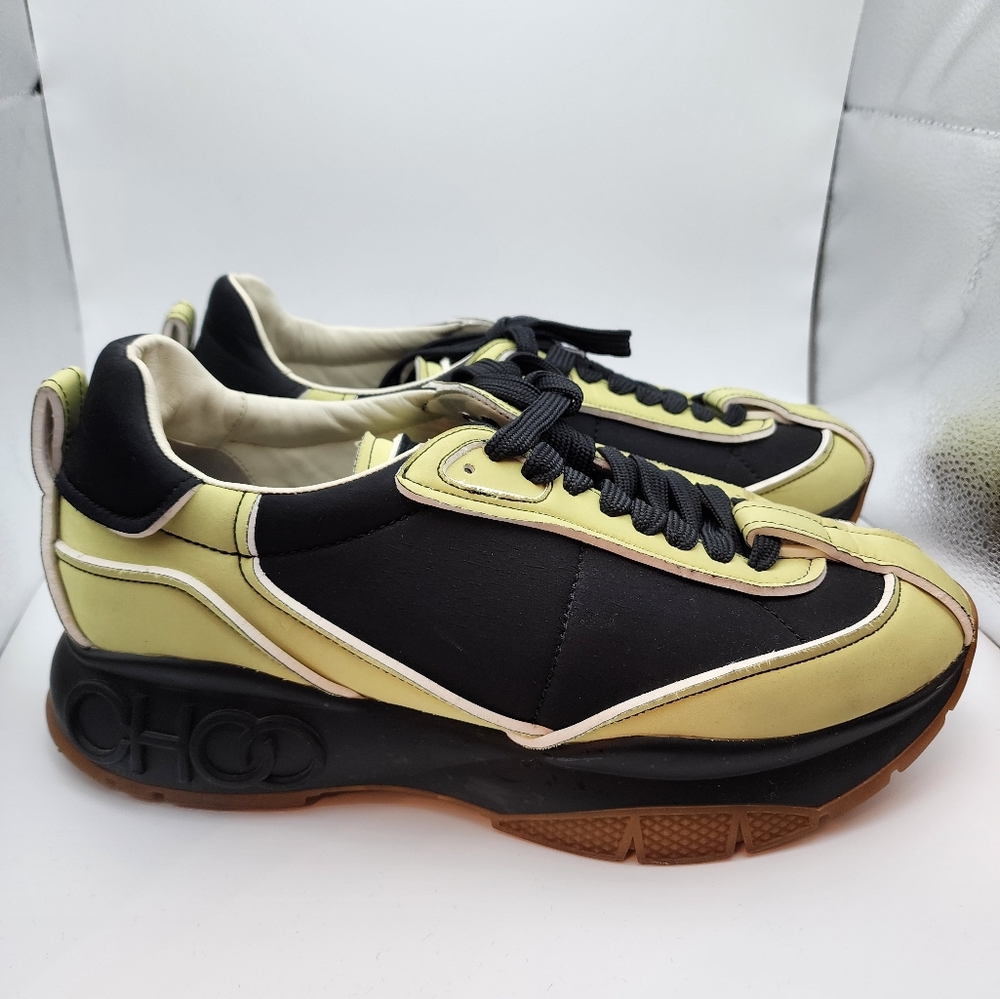 Jimmy Choo Raine black and Green sneakers in size 43 (US 11)